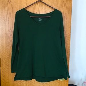 J Jill split hem long sleeve Tunic Tee